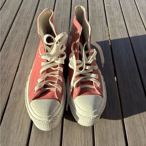 Converse platform leather Allstate sneakers.
